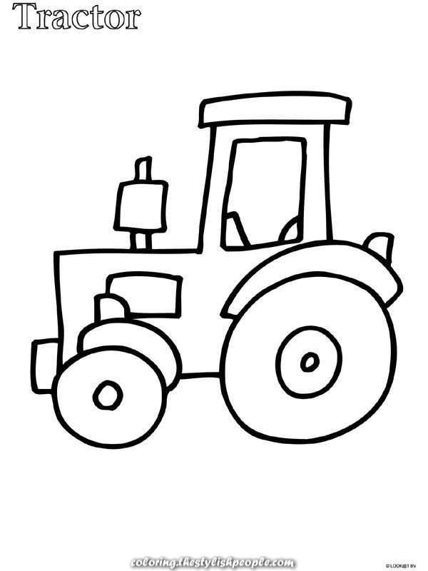 Terrific Tractor Coloring For Younger Kids Coloring Kleurplaten Nl Tractor Coloring P