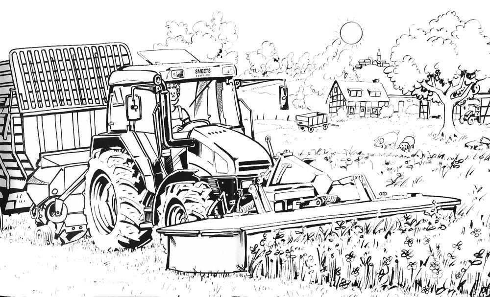 Maaicombinatie Copy Jpg 1000 607 Truck Coloring Pages Poppy Art Coloring Pictures
