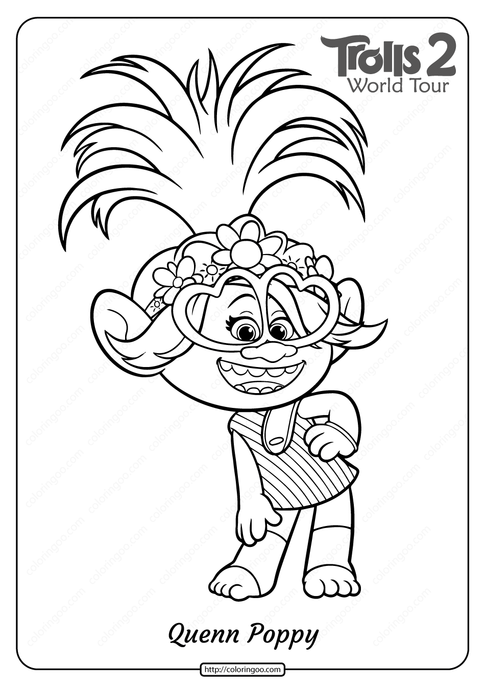 Free Printable Trolls 2 Queen Poppy Coloring Page Poppy Coloring Page Monster Coloring Pages Coloring Pages