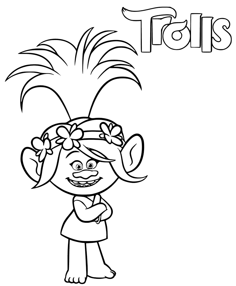 Coloring Rocks Poppy Coloring Page Cartoon Coloring Pages Disney Coloring Pages