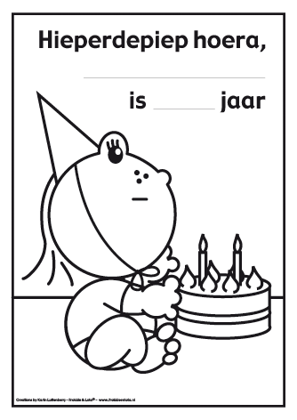 Frokkie En Lola Kleurplaat Verjaardag Meisje Verjaardag Kleurplaten Gefeliciteerd