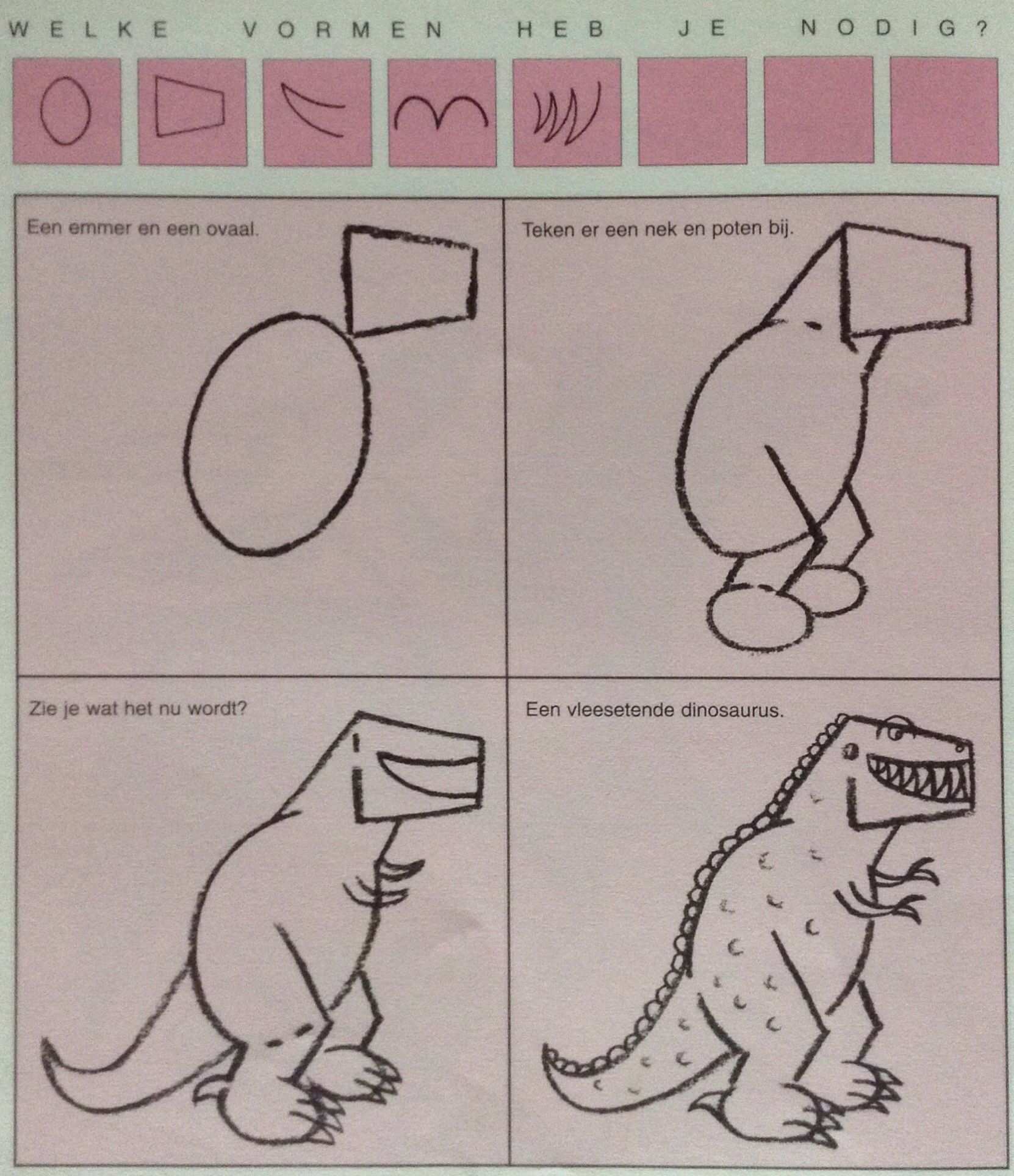 Dino 1 Leren Tekenen Dinosaurus Thema Tekenen Voor Kinderen