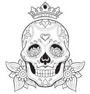 Mexican Sugar Skull Stencil Bing Images Skull Coloring Pages Skull Drawing Mandala Co