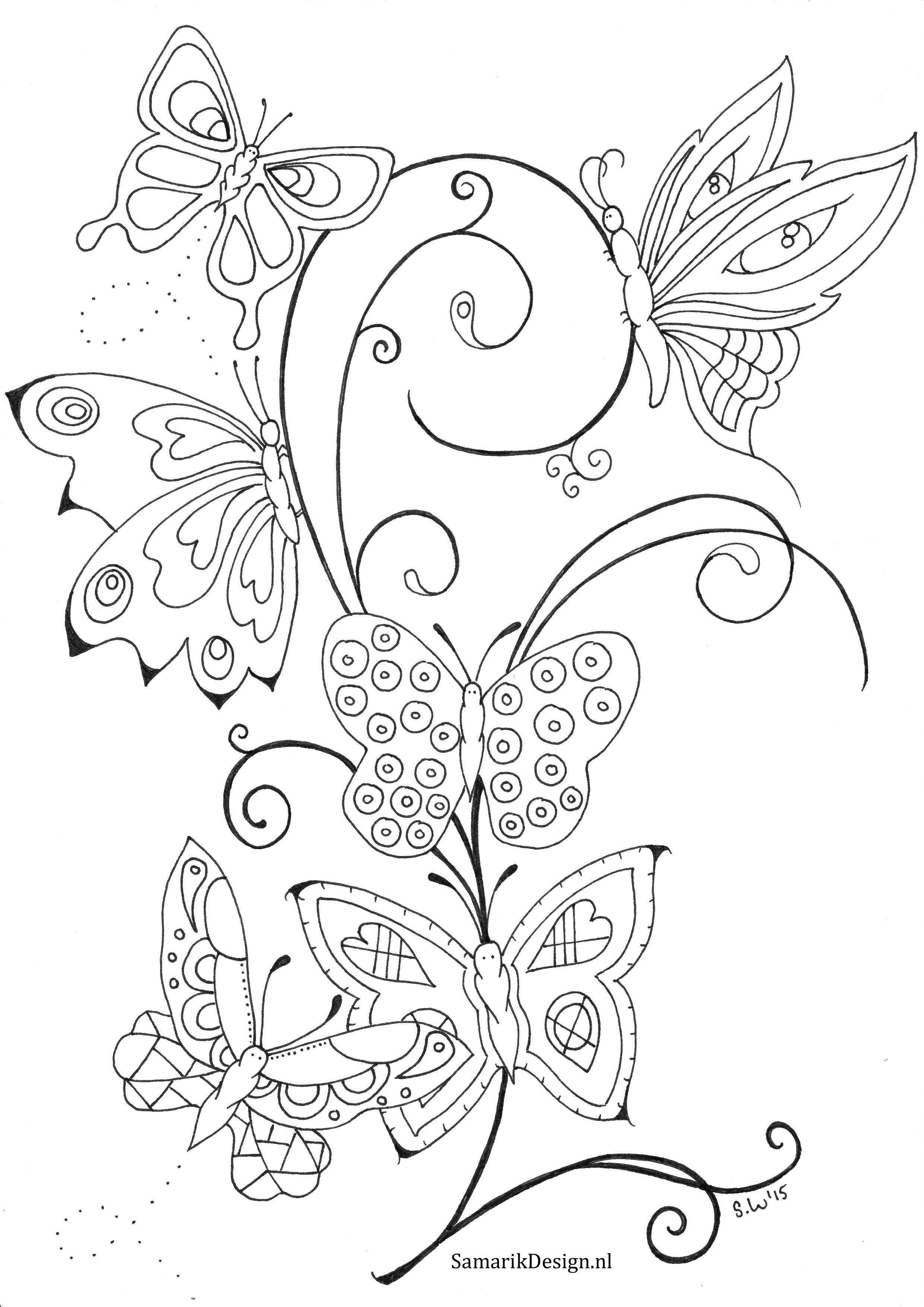 Kleurplaat Voor Volwassenen Butterflies Coloring Pages Butterfly Coloring Page Fairy