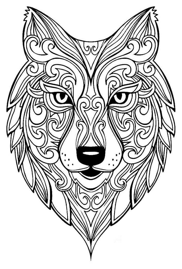 Wolf Mandala Coloring Pages Malvorlagen Mandala Tiere Mandala Ausmalen