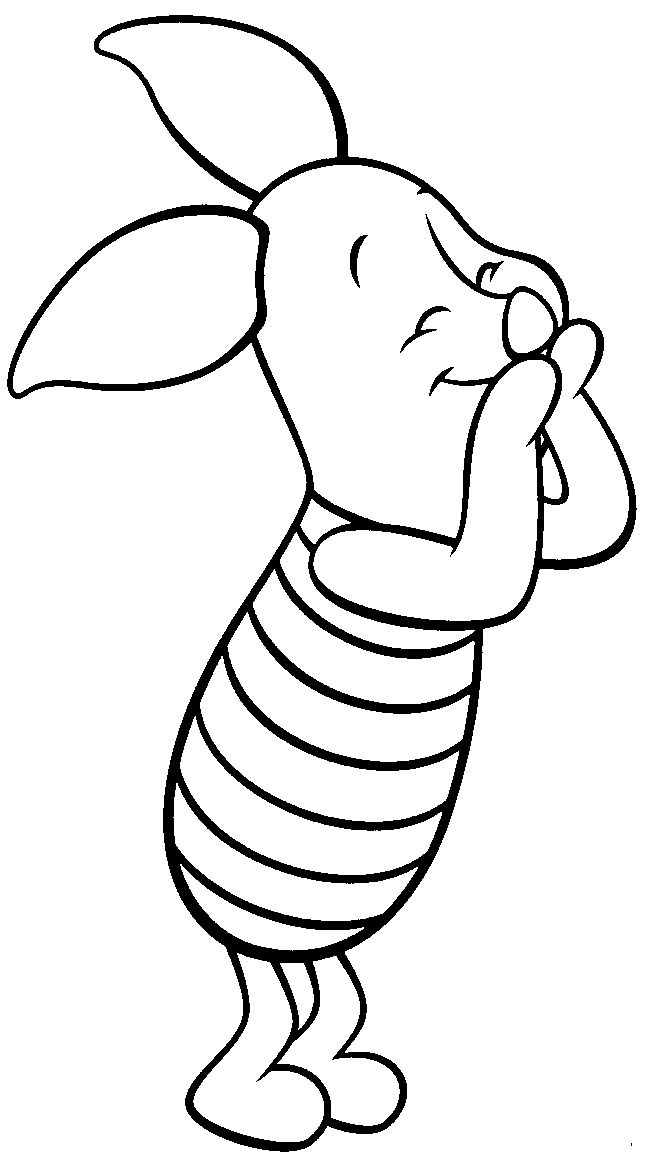 Piglet Kleurplaat Disney Silhouette Art Cute Little Drawings Cartoon Coloring Pages