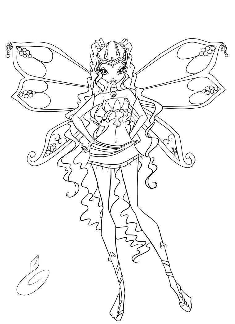 Layla Coloring By Fantazyme On Deviantart Mermaid Coloring Pages Fairy Coloring Pages