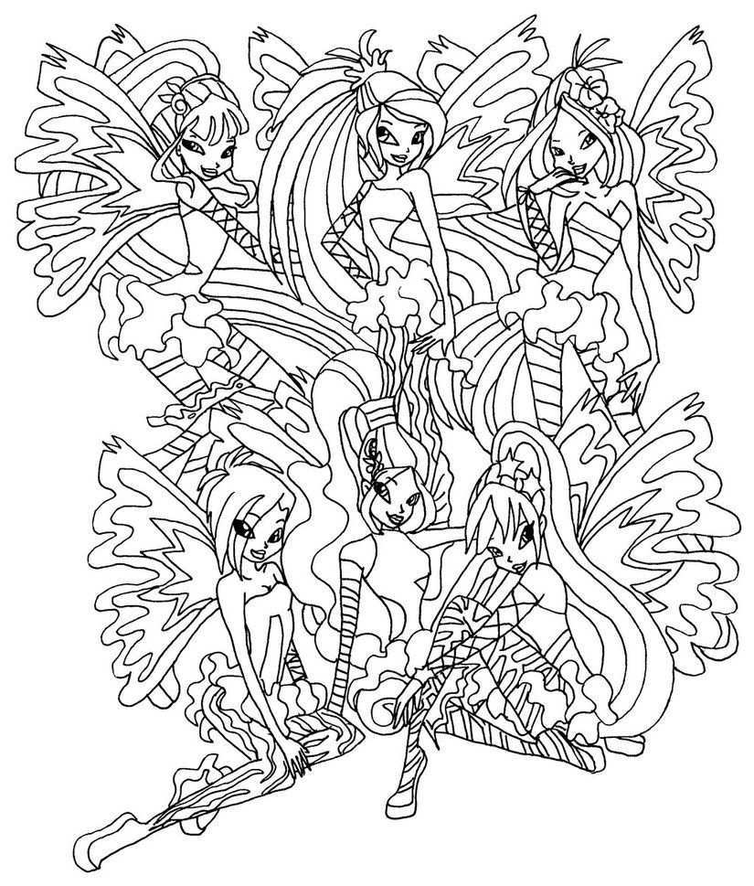 Winx Club Sirenix Coloring Pages Raskraski Fei Raskraska Risunki