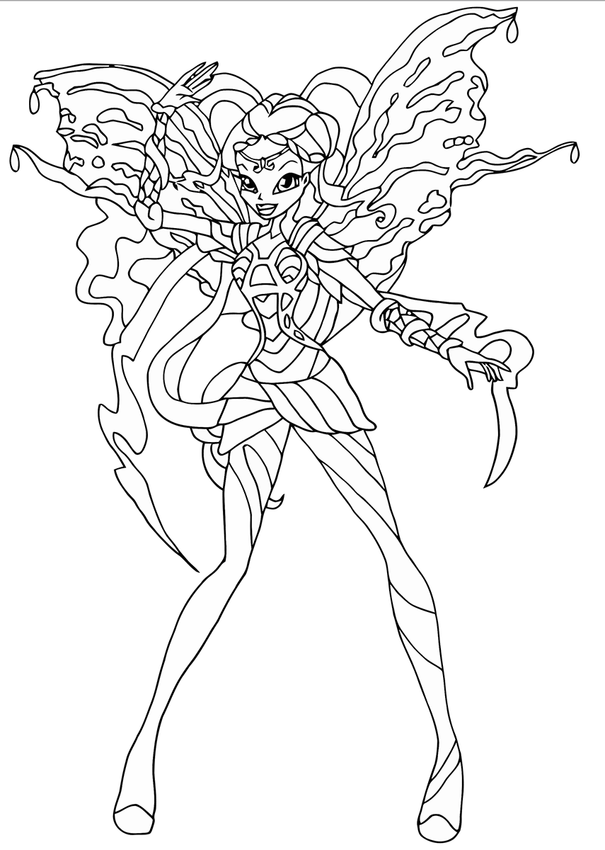 Winx Club Bloomix Coloring Pages Mermaid Coloring Pages Coloring Pages Cartoon Colori