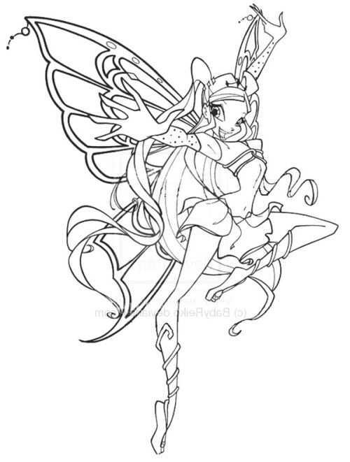 Winx Club Stella Enchantix Coloring Pages Super Coloring Pages Winx Club Coloring Pag