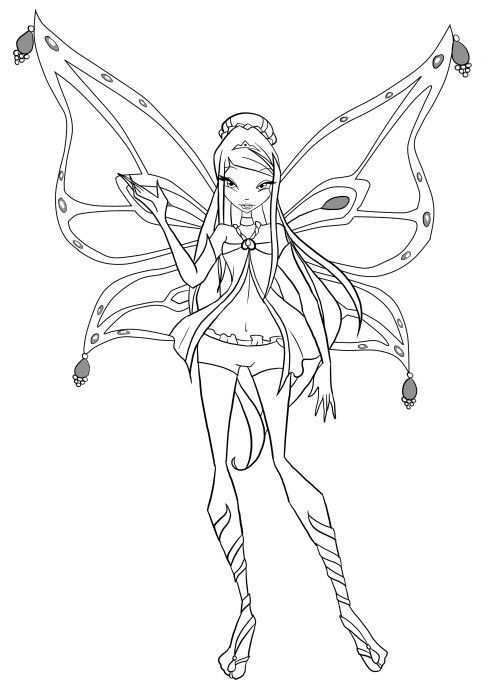 Winx Club Roxy Was Waving Hands Coloring Pages Hadas Hermosas Dibujos De Hadas Dibujo