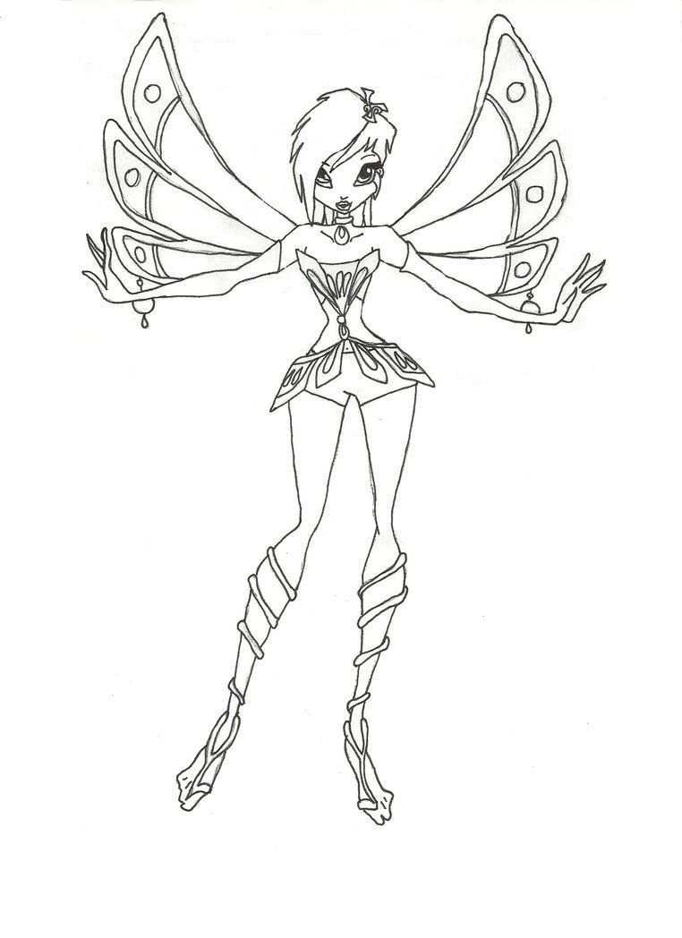 Winx Enchantix Tecna Coloring Page By Timefairy237 On Deviantart Cartoon Coloring Pag