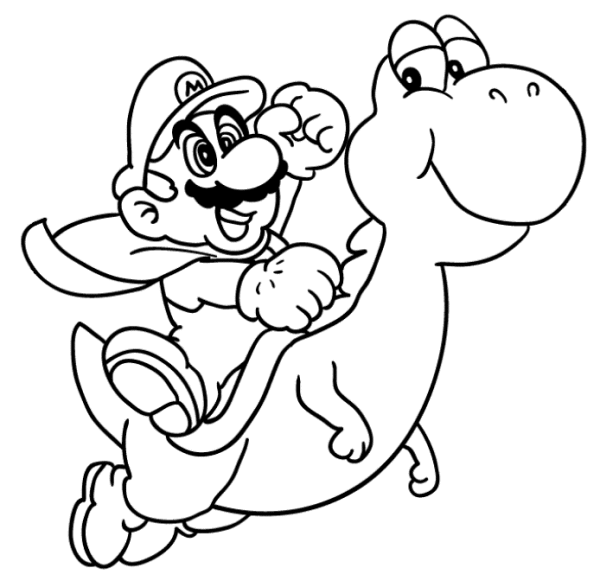 Mario And Yoshi Mario Coloring Pages Coloriage Coloriage Mario Coloriage Yoshi