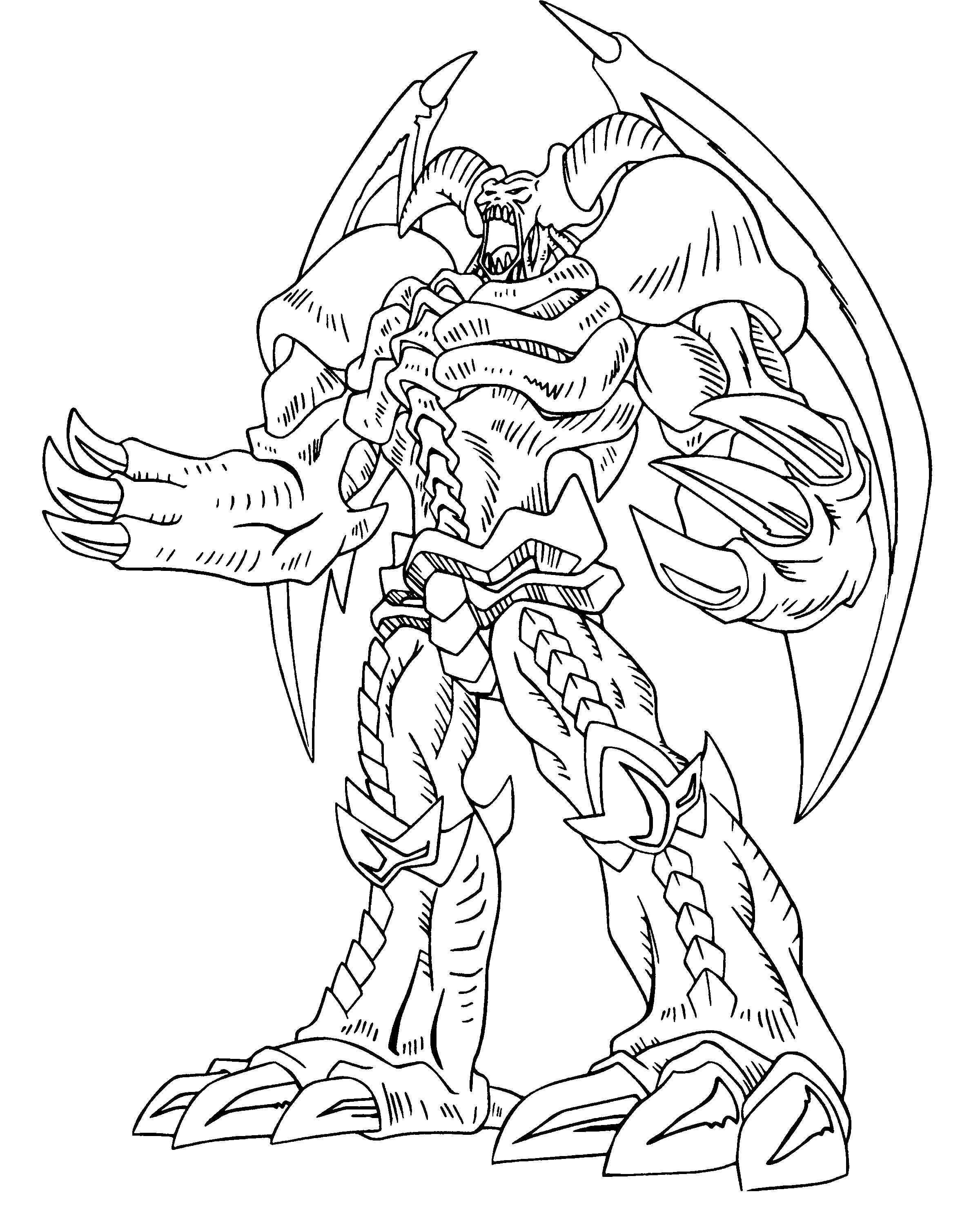 Yu Gi Oh Great Power Coloring Pages Monster Coloring Pages Dragon Coloring Page Carto