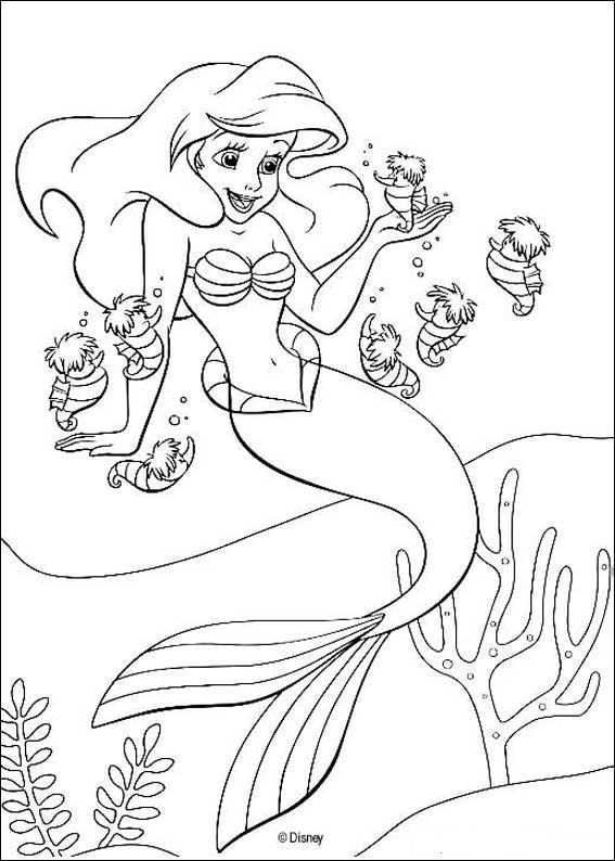 Coloring Page Ariel The Little Mermaid Ariel The Little Mermaid Prinses Kleurplaatjes Mandala Kleurplaten Disney Kleurplaten