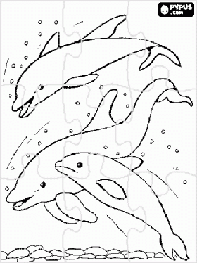 Meerdere Puzzels Van Leurplaten Om Zelf Te Maken Dieren Kleurplaten Dolfijn Kunst Kle