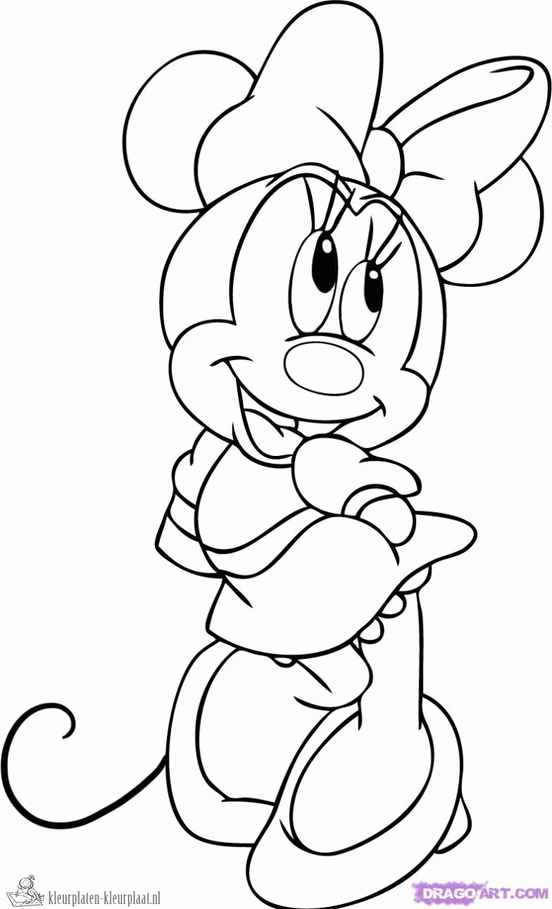 Kleurplaten Disney Minnie Mouse