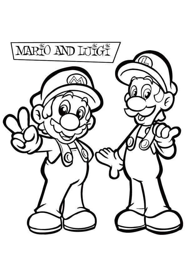Kleurplaten Luigi